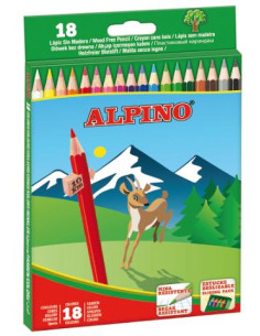 ▷ LAPICEROS COLOR CJ.18 UDS. MINA 3,3MM ALPINO | Taine - Imagen 1