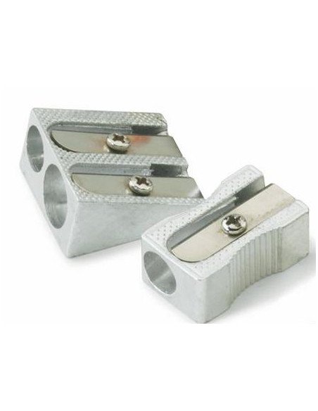 ▷ SACAPUNTAS FAIBO ALUMINIO 2 AGUJEROS | Taine - Imagen 1