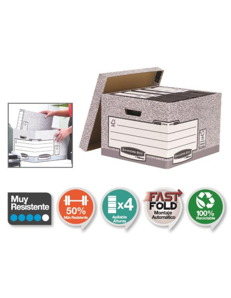 ▷ CONTENEDOR ARCHIVOS CON TAPA 333X285X390MM BANKERS BOX FELLOWES | Taine - Imagen 1