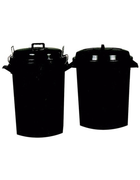 ▷ CUBO DARLIM NEGRO BASURA PLÁSTICO CON TAPA 100 LITROS | Taine - Imagen 1