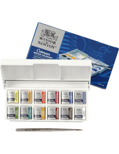 ▷ CAJA ACUARELAS COTMAN 12UND 1/2 CUENCOS | Taine - Imagen 1