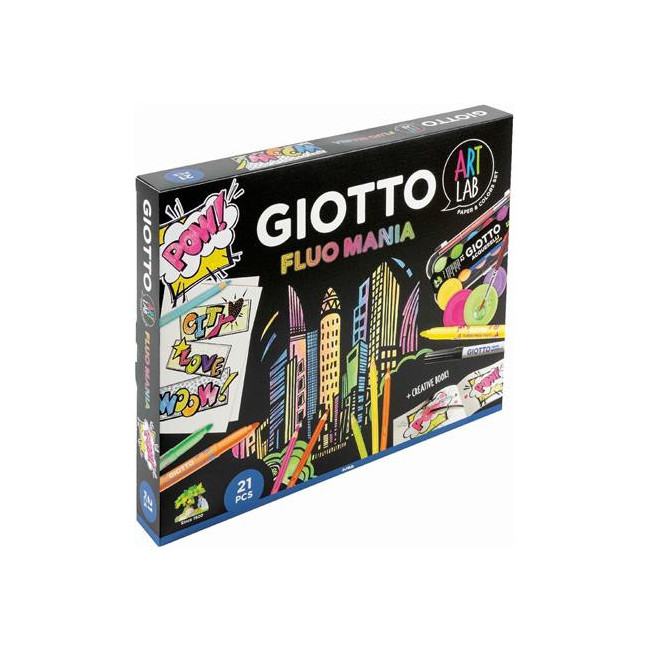 ▷ SET GIOTTO ART LAB FLUO MANIA | Taine - Imagen 1