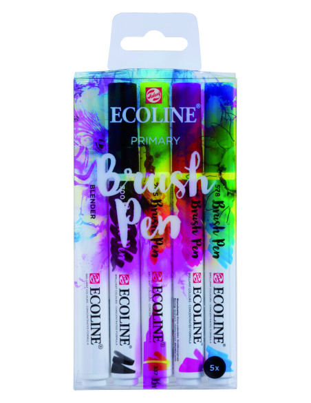 ▷ ESTUCHE BRUSHPEN 5 PRIMARIO ECOLINE | Taine - Imagen 1