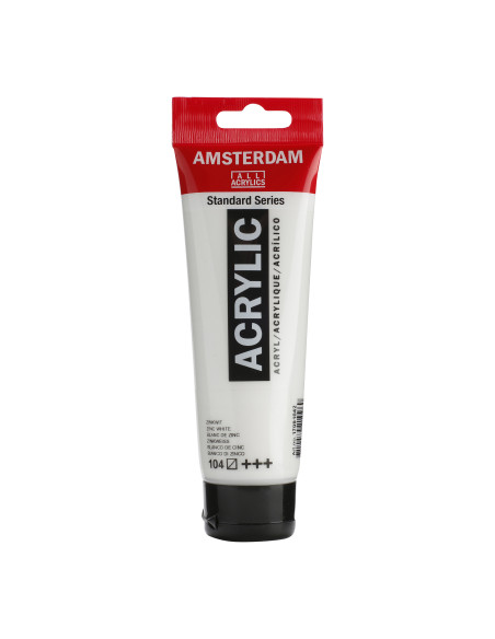 ▷ PINTURA ACRÍLICA AMSTERDAM TUBO 120ML BLANCO CINC | Taine - Imagen 1
