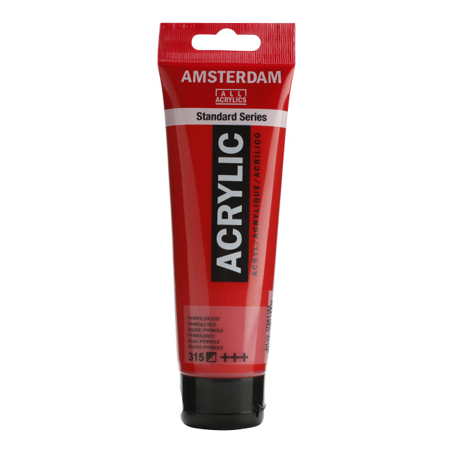 ▷ PINTURA ACRÍLICA AMSTERDAM TUBO 120ML ROJO PYRROLE | Taine - Imagen 1
