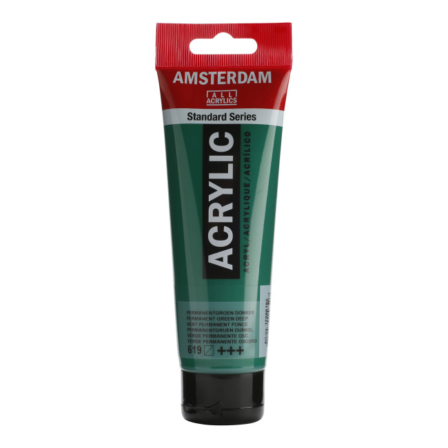 ▷ PINTURA ACRÍLICA AMSTERDAM TUBO 120ML VERDE PERM.OSC | Taine - Imagen 1