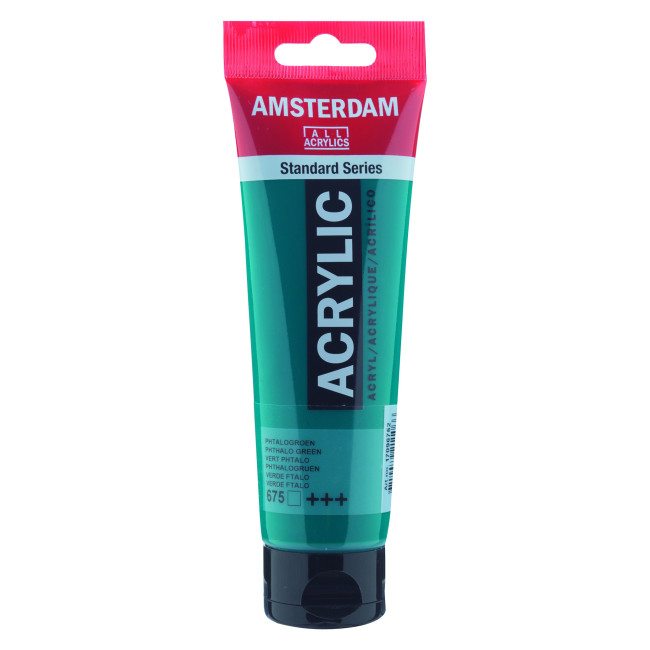 ▷ PINTURA ACRÍLICA AMSTERDAM TUBO 120ML VERDE FTALO | Taine - Imagen 1