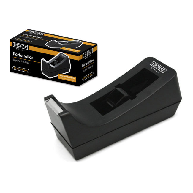 ▷ PORTARROLLOS INGRAF PR1 OFFICE CLUB NEGRO 16X6,5X5,5 | Taine - Imagen 1