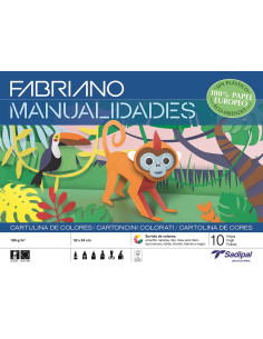 ▷ CUADERNO FABRIANO MANUALIDADES CARTULINA 32X24CM 10HJ COLORES | Taine - Imagen 1