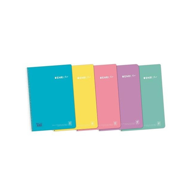 ▷ CUADERNO ENRI FOLIO PLUS 90GR 80HJ TP C PASTEL | Taine - Imagen 1