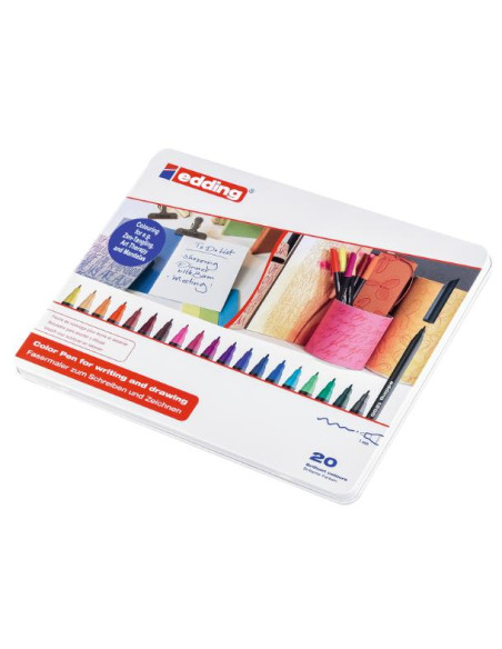 ▷ ROTULADORES EDDING 1200 20 UDS SURTIDOS COLORES | Taine - Imagen 1