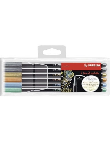▷ ROTULADORES STABILO 6 UDS PEN 68 METALIC | Taine - Imagen 1