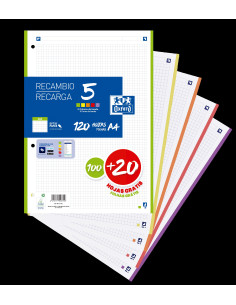 ▷ RECAMBIO OXFORD A4 100+20HJ 4X4 5 COL CB VIVOS | Taine - Imagen 1