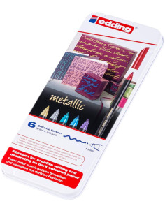▷ ROTULADORES EDDING 1200 6 UDS METALIC | Taine - Imagen 1