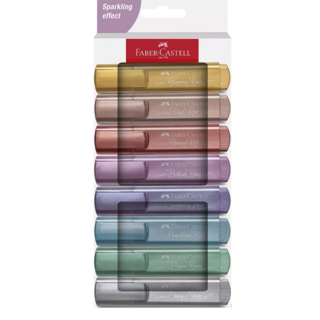 ▷ ROTULADORES FABER CASTELL 8 UDS TEXTLINER METÁLICO | Taine - Imagen 1