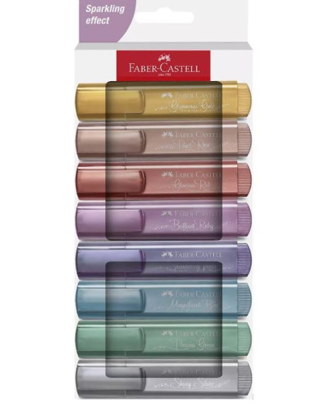 ▷ ROTULADORES FABER CASTELL 8 UDS TEXTLINER METÁLICO | Taine - Imagen 1