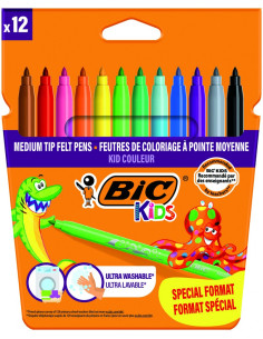 ▷ ROTULADORES BIC 12 UDS KIDS COLORES | Taine - Imagen 1