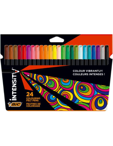 ▷ ROTULADORES BIC 24 UDS COLORES INTENSITY | Taine - Imagen 1