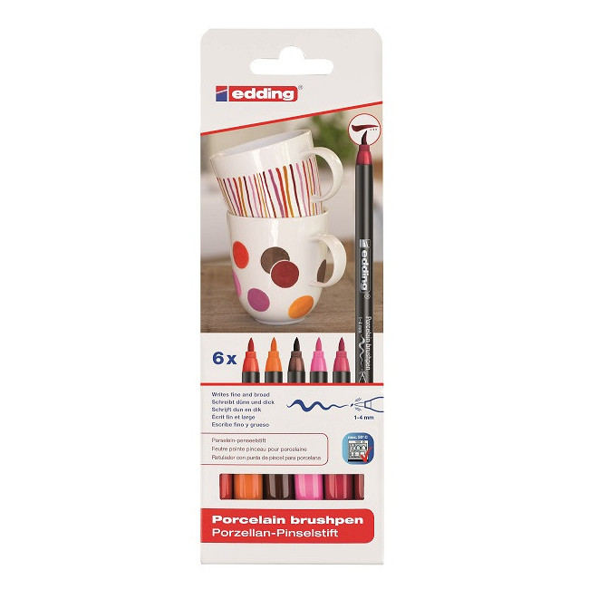 ▷ ROTULADORES EDDING 4 UDS CERÁMICA COLORES CÁLIDOS 4-4200-6 | Taine - Imagen 1