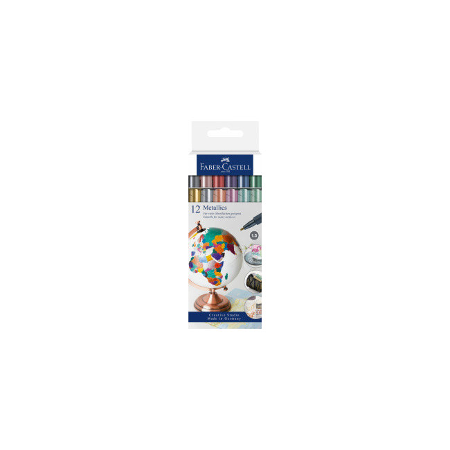 ▷ ROTULADORES FABER CASTELL 12 UDS METALIZADOS | Taine - Imagen 1