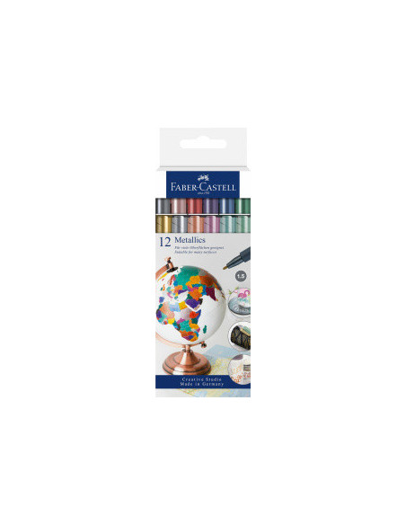 ▷ ROTULADORES FABER CASTELL 12 UDS METALIZADOS | Taine - Imagen 1