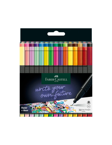 ▷ ROTULADORES FABER CASTELL 30 UDS GRIP FINEPEN | Taine - Imagen 1