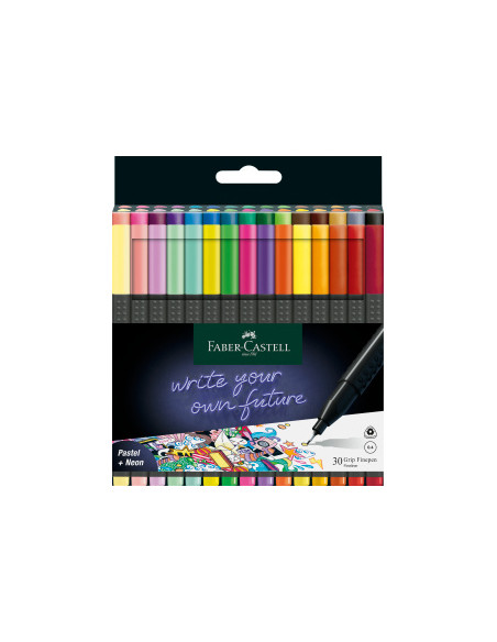 ▷ ROTULADORES FABER CASTELL 30 UDS GRIP FINEPEN | Taine - Imagen 1