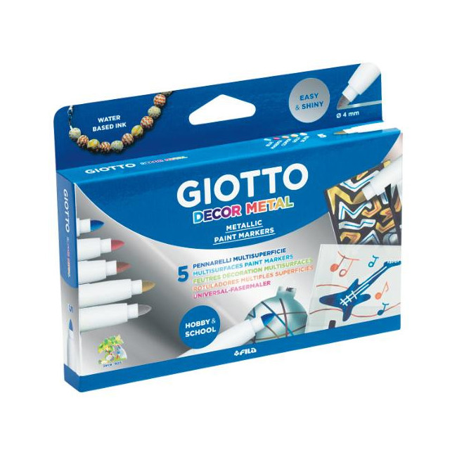 ▷ ROTULADORES GIOTTO 5 UDS DECOR METALIC | Taine - Imagen 1