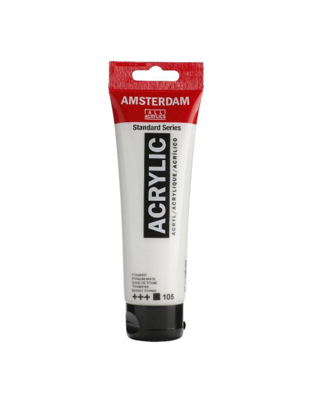 ▷ TUBO ACRILICO BLANCO 250ML AMSTERDAM | Taine - Imagen 1