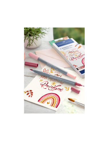 ▷ ROTULADORES GOLDFABER 6 UDS ROJOS DOBLE PUNTA | Taine - Imagen 1