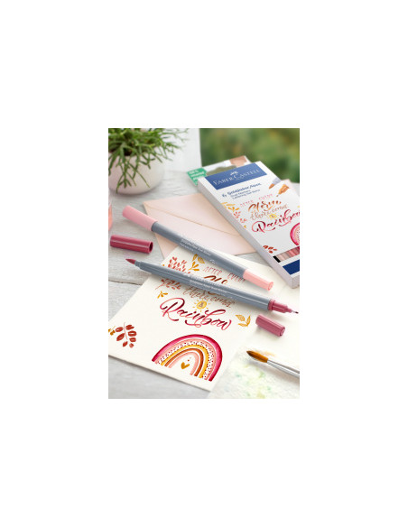 ▷ ROTULADORES GOLDFABER 6 UDS ROJOS DOBLE PUNTA | Taine - Imagen 1