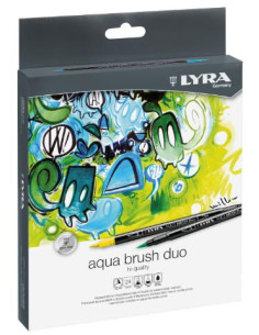 ▷ ROTULADORES LYRA 24 UDS AQUA BRUSH ESTUCHE SURTIDOS FILA | Taine - Imagen 1