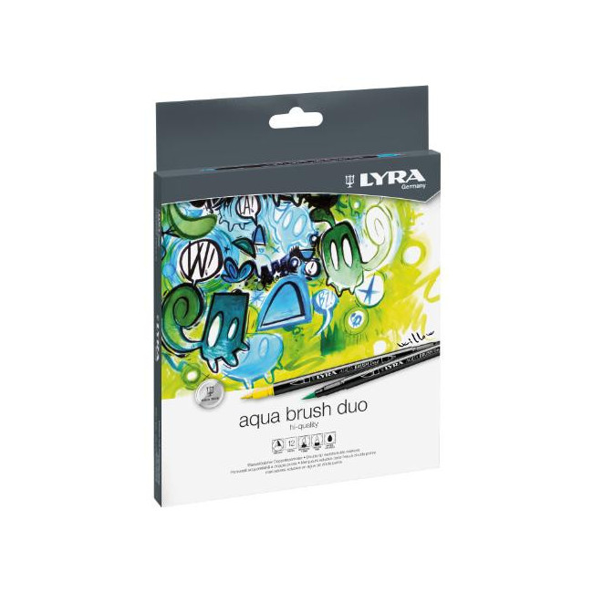 ▷ ROTULADORES LYRA 12 UDS AQUA BRUSH SURTIDOS FILA | Taine - Imagen 1