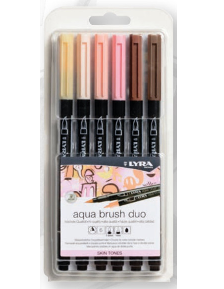 ▷ ROTULADORES LYRA 6 UDS AQUA BRUSH ESTUCHE skin | Taine - Imagen 1