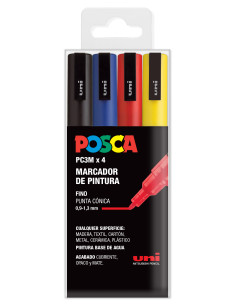 ▷ ROTULADORES POSCA 4 UDS PC3M BASICO | Taine - Imagen 1