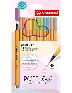 ▷ ROTULADORES STABILO 12 UDS POINT SET 88 PASTELLOVE | Taine - Imagen 1