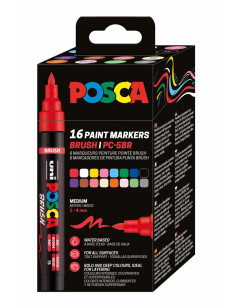 ▷ ROTULADORES POSCA 16 UDS PC5BR BASIC | Taine - Imagen 1