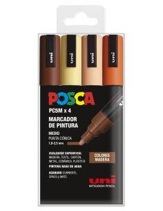 ▷ ROTULADORES POSCA 4 UDS PC5M MADERA | Taine - Imagen 1