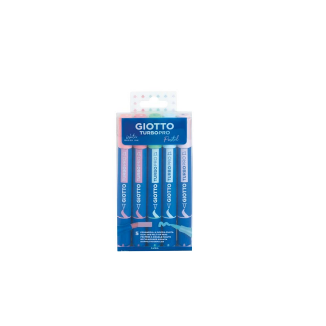 ▷ ROTULADORES GIOTTO 5 UDS TURBO COLORES PASTEL | Taine - Imagen 1