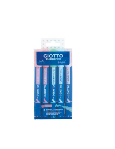 ▷ ROTULADORES GIOTTO 5 UDS TURBO COLORES PASTEL | Taine - Imagen 1