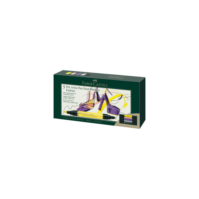 ▷ ROTULADORES PITT 5 UDS FASHION PITT ARTIST PEN DUAL MARKER | Taine - Imagen 1