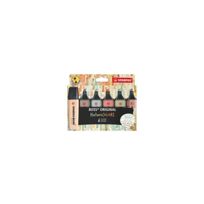 ▷ ROTULADORES STABILO 6 UDS FLUOR BOSS NATURE | Taine - Imagen 1