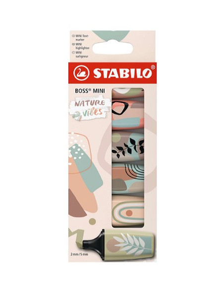▷ ROTULADORES STABILO 5 UDS FLUOR BOSS MINI NATUREVIBES | Taine - Imagen 1