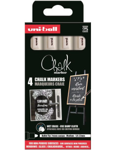 ▷ ROTULADORES UNIBALL 4 UDS CHALK MARKERS TIZA | Taine - Imagen 1