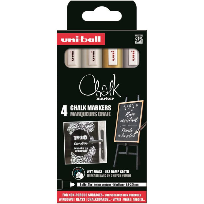 ▷ ROTULADORES UNIBALL 4 UDS CHALK MARKERS TIZA | Taine - Imagen 1