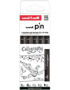 ▷ ROTULADORES UNIPIN 4 UDS CALIBRADOS CALIGRAFIA | Taine - Imagen 1