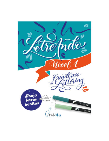 ▷ BLOC DIBUJO TOMBO ROTULADORES ACUARELABLES LETTERING LETREANDO 1 | Taine - Imagen 1