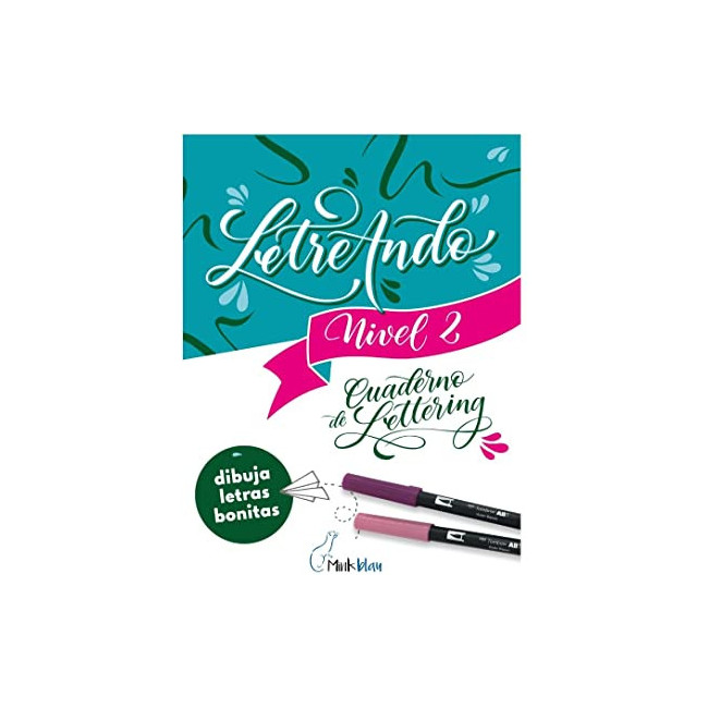 ▷ BLOC DIBUJO TOMBO ROTULADORES ACUARELABLES LETTERING LETREANDO 2 | Taine - Imagen 1