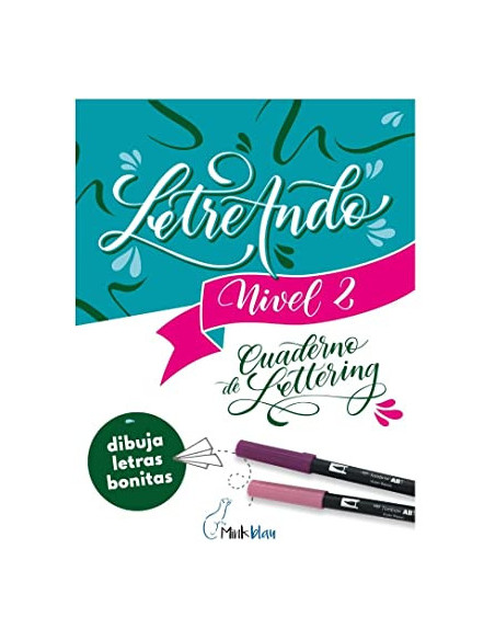 ▷ BLOC DIBUJO TOMBO ROTULADORES ACUARELABLES LETTERING LETREANDO 2 | Taine - Imagen 1