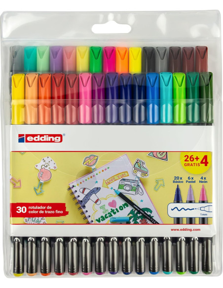 ▷ ROTULADORES EDDING 26+4 1200 EN PACK | Taine - Imagen 1